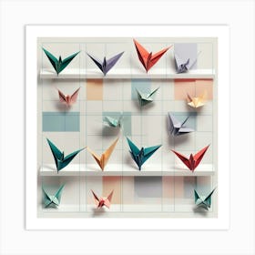 Origami Birds Art Print