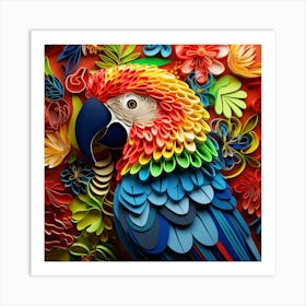 Colorful Parrot 1 Art Print