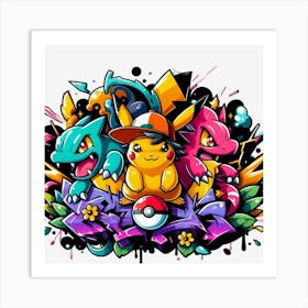 Pokemon Graffiti Art Art Print