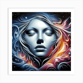 Woman'S Face 1 Art Print