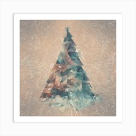  Christmas tree, Christmas Tree, Christmas vector art, Vector Art, Christmas art, geometric art Art Print