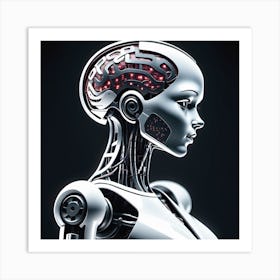 Robot Woman With Brain 2 Art Print