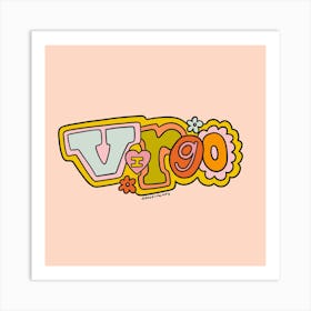 Virgo Doodle Letters Art Print