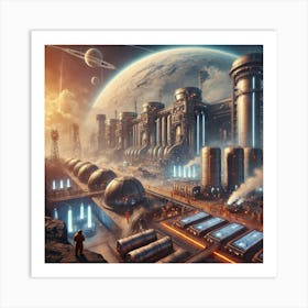 Venusian Enclave Power Plants Converted Art Print