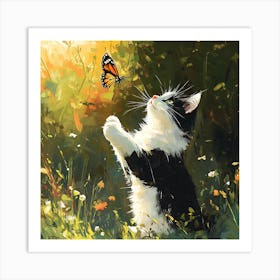 Butterfly Cat 6 Art Print