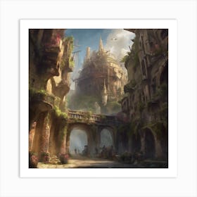 Fantasy City 30 Art Print