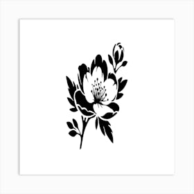 Black And White Flower Art Print