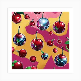 Cherry As Disco Ball Art Print