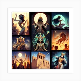 Egyptian Goddesses 1 Art Print