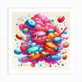 Colorful Macarons Art Print