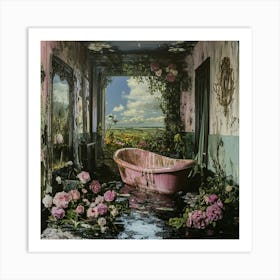 'The Pink Bath' Art Print