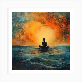 Meditation In The Ocean 1 Art Print