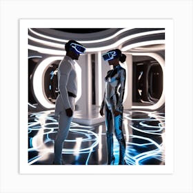 Futuristic Couple 24 Art Print