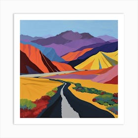 Colourful Abstract Death Valley National Park Usa 2 Art Print