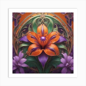 Tropical Abstract Flower Art Print