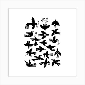 The Birds Square Art Print