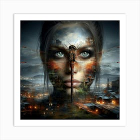 Dragonfly Portrait Art Print