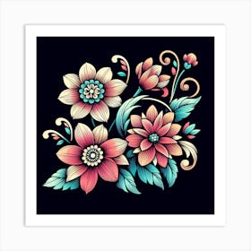 Floral Design 1 Art Print