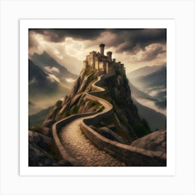 Castle In The Mountains Art Print