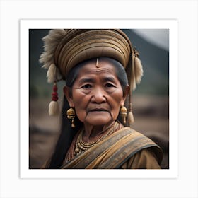 Tribal Lady of Himalayas Art Print