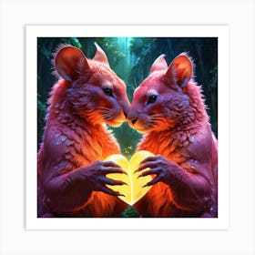 Love Glowing Love Element Animal 14 Art Print