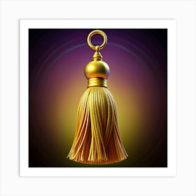 Gold Tassel Illustration Art Print