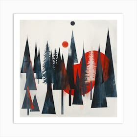 Red Pines 1 Art Print