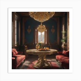 Rococo Living Room Art Print