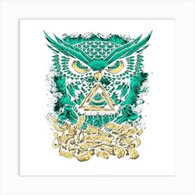 Illuminati Owl Art Print