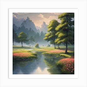 Landscape Painting 41 Art Print