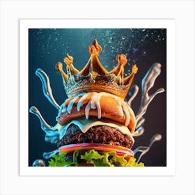 Hamburger Royal And Vegetables 2 Art Print