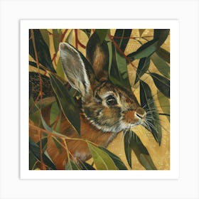 Rabbit In Eucalyptus Art Print