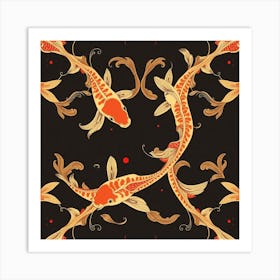 Koi Fish Pattern 5 Art Print