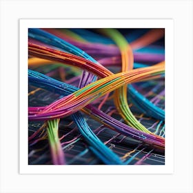 Colorful Wires 24 Art Print