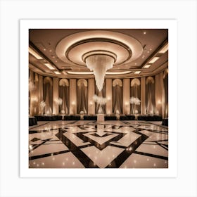 Black And White Wedding Reception 1 Art Print