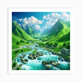 River Valley Art Print