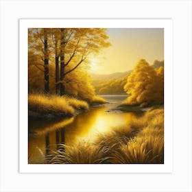 Sunset By The River 8 Art Print