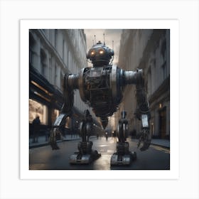 Robot In The City 88 Art Print
