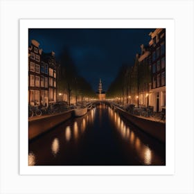 Amsterdam Evening View 01 Art Print