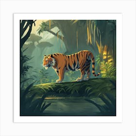 Tiger In The Jungle 32 Art Print