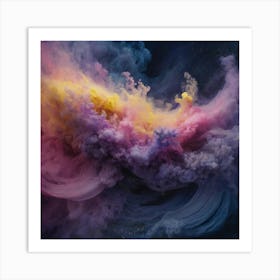 Colorful Powder In The Air Art Print