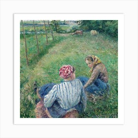 Two Women In A Field Art Print