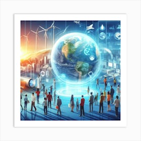 Digital World 2 Art Print