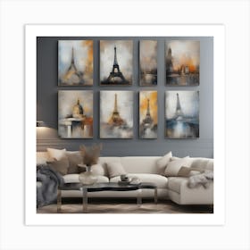 Paris Skyline 2 Art Print