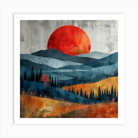 Sunset In The Mountains 2 - city wall art, colorful wall art, home decor, minimal art, modern wall art, wall art, wall decoration, wall print colourful wall art, decor wall art, digital art, digital art download, interior wall art, downloadable art, eclectic wall, fantasy wall art, home decoration, home decor wall, printable art, printable wall art, wall art prints, artistic expression, contemporary, modern art print, Art Print