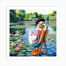 Duck Artist Art Print