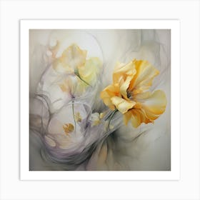 AI Golden Serenity Art Print