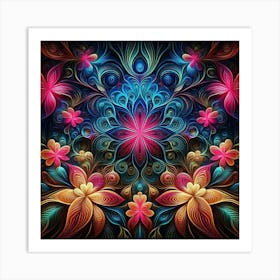 Psychedelic Flower 2 Art Print