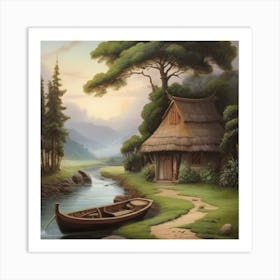 River side Art Print