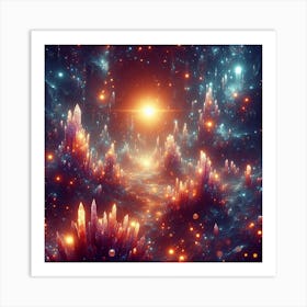 Glowing crystals 1 Art Print